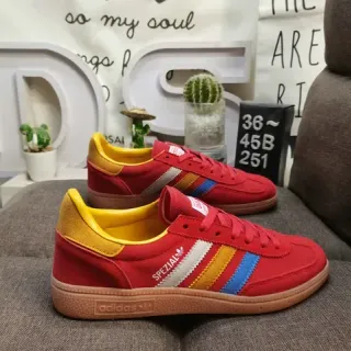 Adidas Spezial Red Yellow Suede Lifestyle Sneakers