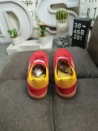 Adidas Spezial Red Yellow Suede Lifestyle Sneakers 8