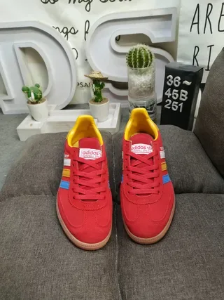 Adidas Spezial Red Yellow Suede Lifestyle Sneakers 10