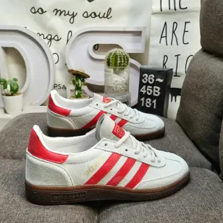 Adidas Spezial White and Red Suede Lifestyle Sneakers