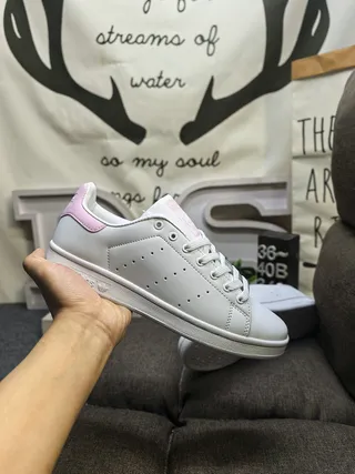 Adidas Stan Smith White and Gold Lifestyle Sneakers 5