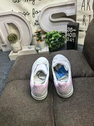 Adidas Stan Smith White and Gold Lifestyle Sneakers 8