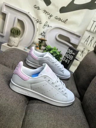 Adidas Stan Smith White and Gold Lifestyle Sneakers 9