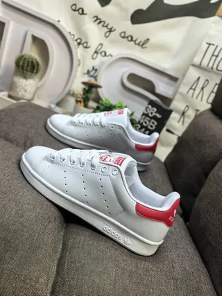 Adidas Stan Smith White and Gold Lifestyle Sneakers 17