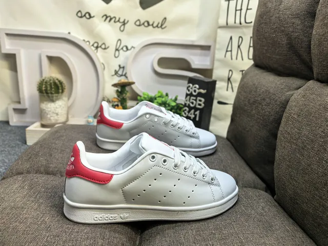 Adidas Stan Smith White and Gold Lifestyle Sneakers 21