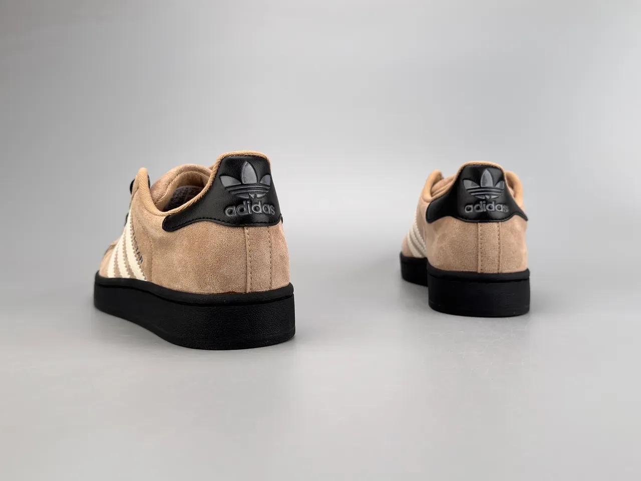 Adidas Superstar Beige and Black Suede Lifestyle Sneakers 4