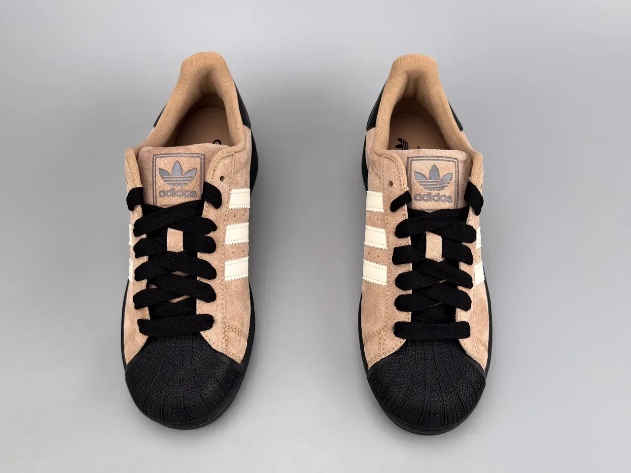 Adidas Superstar Beige and Black Suede Lifestyle Sneakers 7