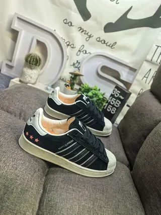 Adidas Superstar Black and Off-White Lifestyle Sneakers 9