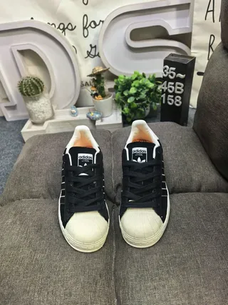 Adidas Superstar Black and Off-White Lifestyle Sneakers 10