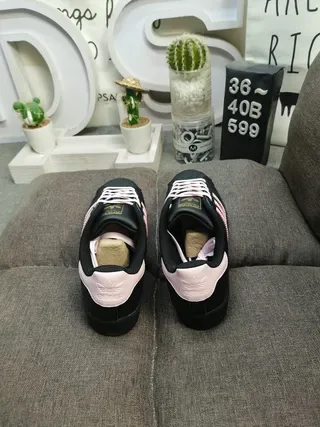 Adidas Superstar Black and Pink Lifestyle Sneakers 8