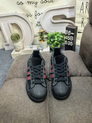Adidas Superstar Black and Red Lifestyle Sneakers 10