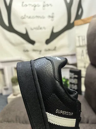 Adidas Superstar Black and White Lifestyle Sneakers 3