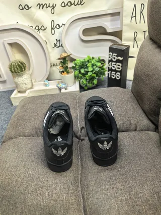 Adidas Superstar Black and White Lifestyle Sneakers 8