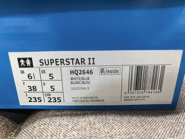 Adidas Superstar 蓝白 Shell-Toe 穿孔 生活运动鞋 2