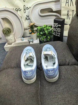 Adidas Superstar 蓝白 Shell-Toe 穿孔 生活运动鞋 8