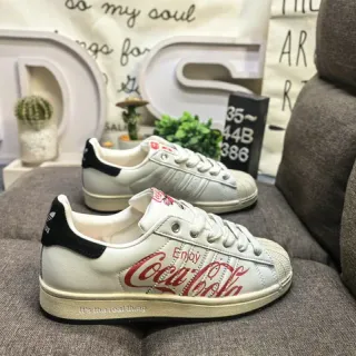 Adidas Superstar Coca-Cola Collaboration Off-White Lifestyle Sneakers
