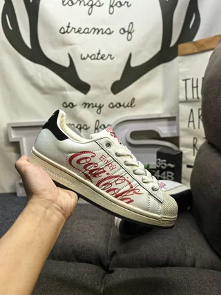 Adidas Superstar Coca-Cola Collaboration Off-White Lifestyle Sneakers 5