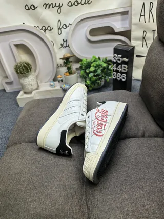 Adidas Superstar Coca-Cola Collaboration Off-White Lifestyle Sneakers 6