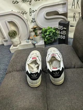 Adidas Superstar Coca-Cola Collaboration Off-White Lifestyle Sneakers 8