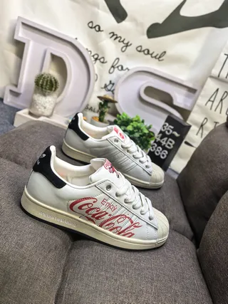 Adidas Superstar Coca-Cola Collaboration Off-White Lifestyle Sneakers 9
