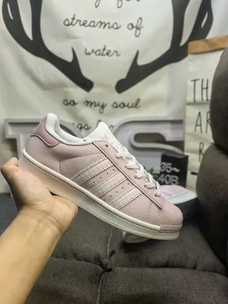 Adidas Superstar Dusty Pink and Off-White Lifestyle Sneakers 5