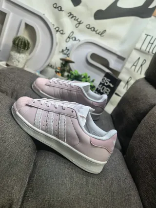 Adidas Superstar Dusty Pink and Off-White Lifestyle Sneakers 7