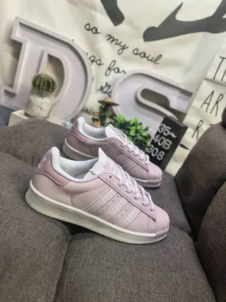 Adidas Superstar Dusty Pink and Off-White Lifestyle Sneakers 9