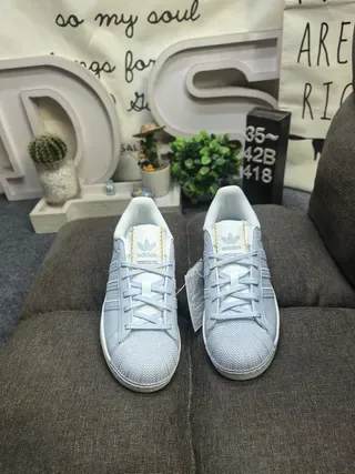 Adidas Superstar Light Blue Lifestyle Sneakers 10