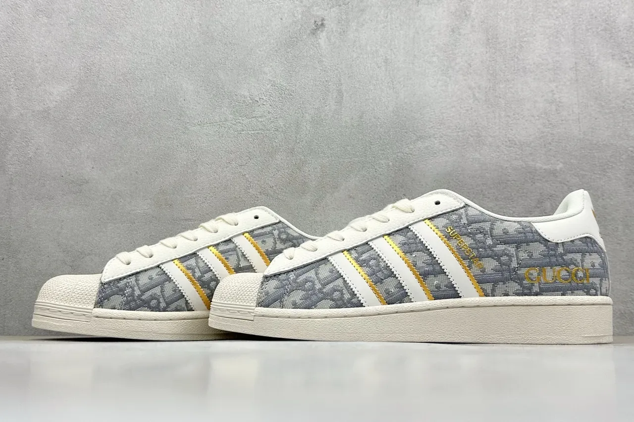Adidas Superstar Monogram Print Off-White Lifestyle Sneakers 5