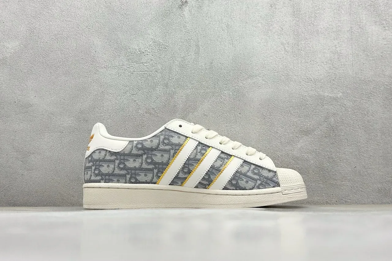 Adidas Superstar Monogram Print Off-White Lifestyle Sneakers 8