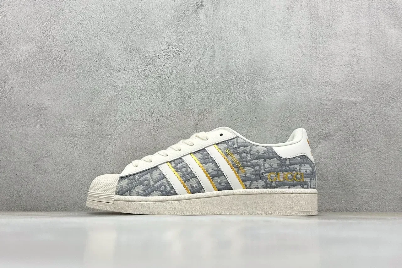 Adidas Superstar Monogram Print Off-White Lifestyle Sneakers 9