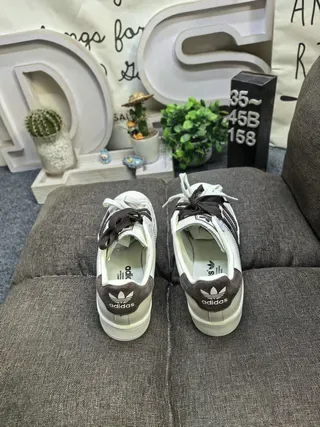 Adidas Superstar Off-White and Brown Lifestyle Sneakers 8