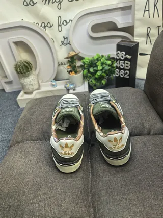 Adidas Superstar Olive Green and Cream Lifestyle Sneakers 8