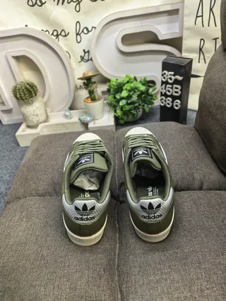 Adidas Superstar Olive Green and Silver Lifestyle Sneakers 8