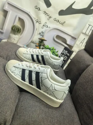 Adidas Superstar Star-Embroidered Off-White Lifestyle Sneakers 7