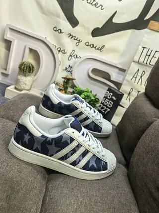 Adidas Superstar Star-Print Navy Lifestyle Sneakers 9