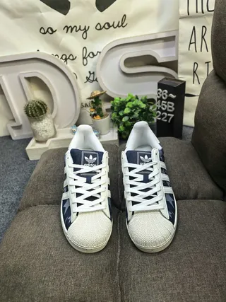 Adidas Superstar Star-Print Navy Lifestyle Sneakers 10