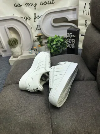 Adidas Superstar White and Black Lifestyle Sneakers 6