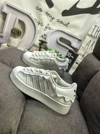 Adidas Superstar White and Black Lifestyle Sneakers 7