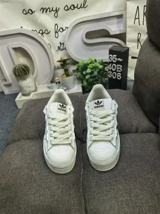 Adidas Superstar White and Black Lifestyle Sneakers 10