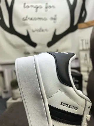 Adidas Superstar White and Black Lifestyle Sneakers 13
