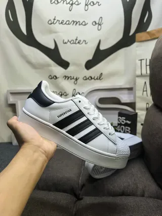 Adidas Superstar White and Black Lifestyle Sneakers 15