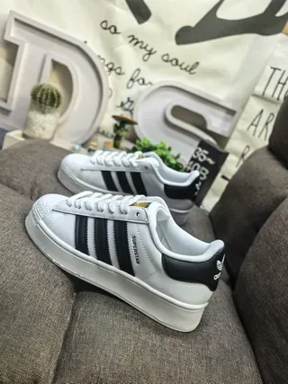 Adidas Superstar White and Black Lifestyle Sneakers 17