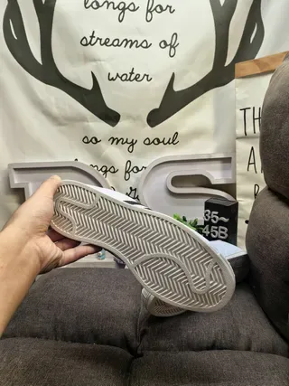 Adidas Superstar White and Black Lifestyle Sneakers 4