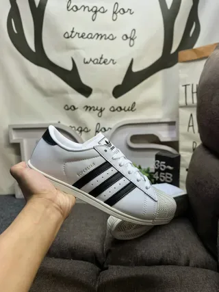 Adidas Superstar White and Black Lifestyle Sneakers 5