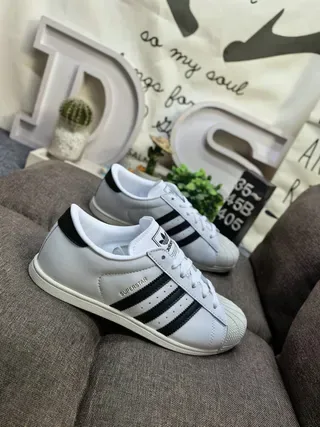 Adidas Superstar White and Black Lifestyle Sneakers 9