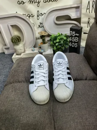 Adidas Superstar White and Black Lifestyle Sneakers 10