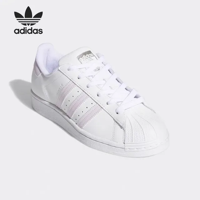 Adidas Superstar White and Lavender Lifestyle Sneakers 2