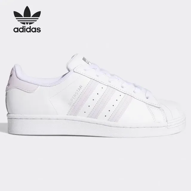 Adidas Superstar White and Lavender Lifestyle Sneakers 3