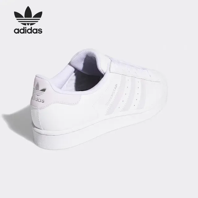 Adidas Superstar White and Lavender Lifestyle Sneakers 5
